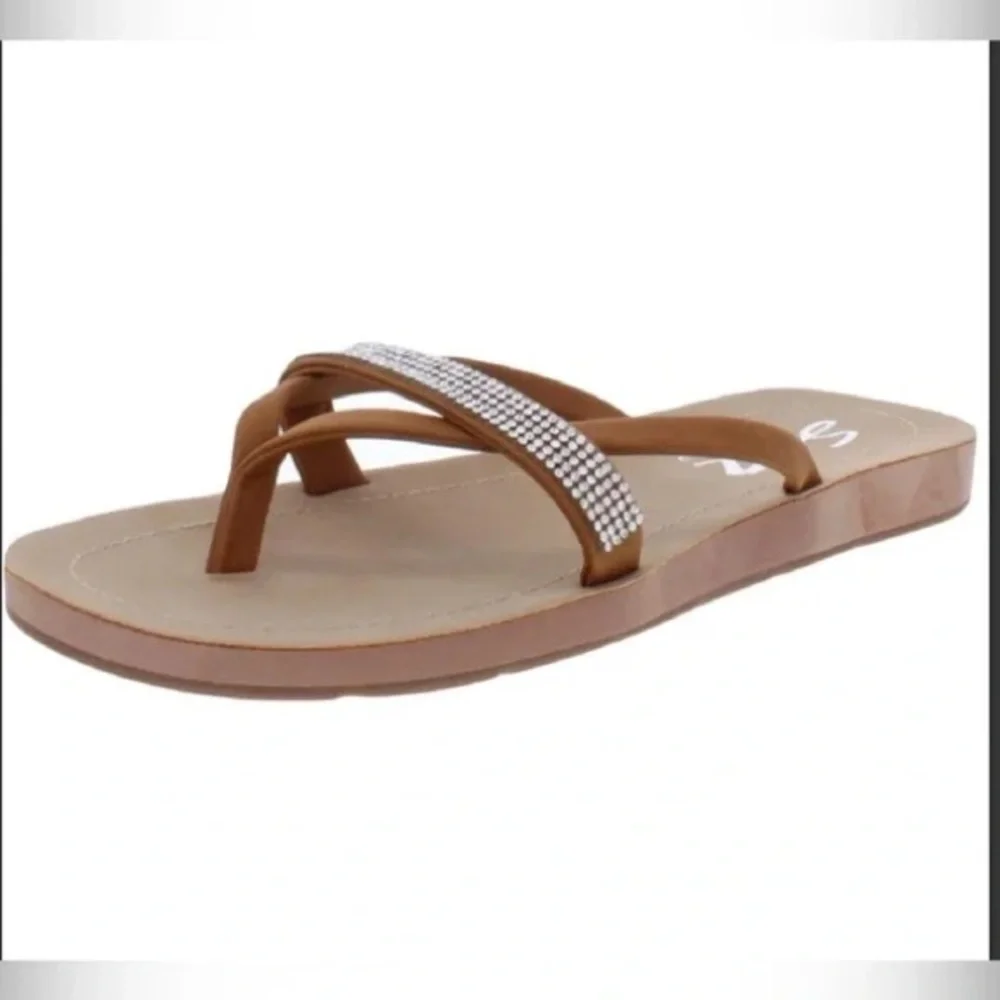 Seven7 Bondi Caramel Rhinestone Women's Sandals